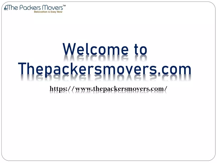 welcome to thepackersmovers com