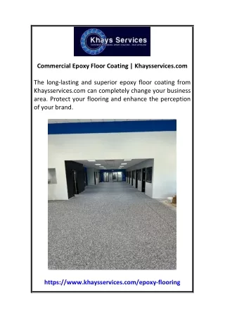 Commercial Epoxy Floor Coating Khaysservices.com