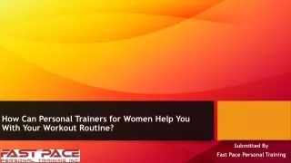 How Can Personal Trainers for Women Help You With Your Workout Routine