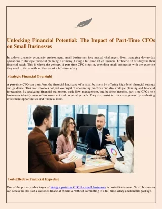 Unlocking Financial Potential The Impact of Part-Time CFOs on Small Businesses_removed