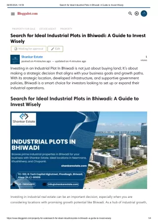 Search for Ideal Industrial Plots in Bhiwadi_ A Guide to Invest Wisely
