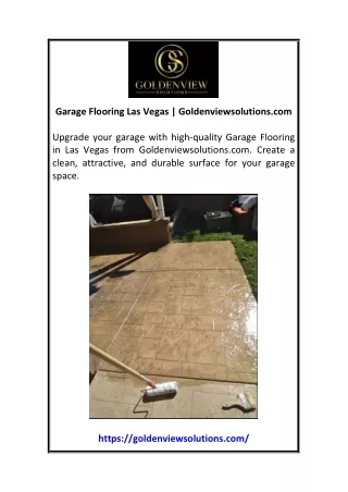 Garage Flooring Las Vegas  Goldenviewsolutions.com