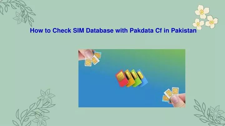 how to check sim database with pakdata