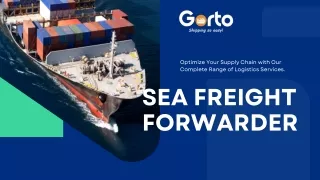 Oceanic Logistics Maestros Sea Freight Forwarders