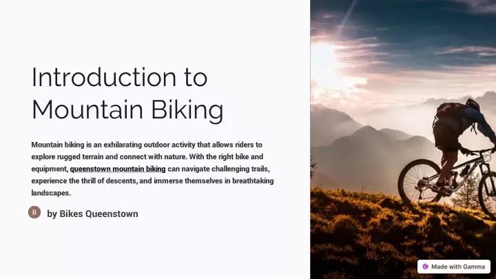 introduction to mountain biking