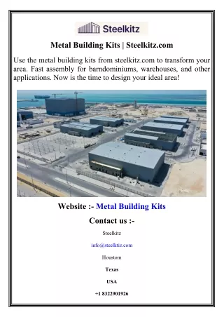 Metal Building Kits   Steelkitz.com