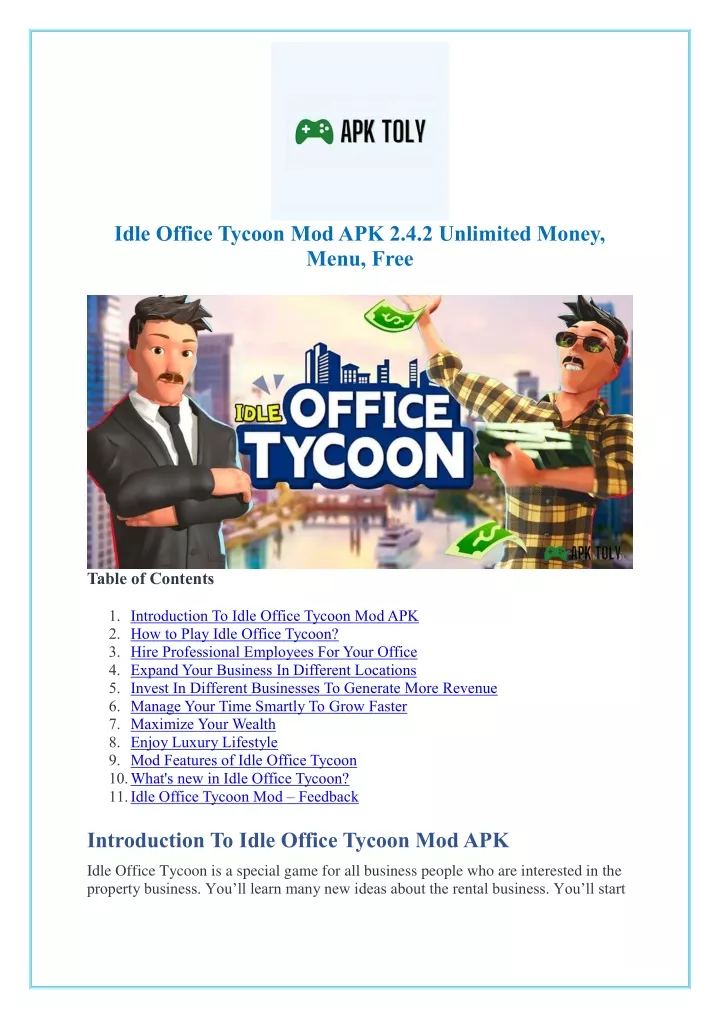 idle office tycoon mod apk 2 4 2 unlimited money