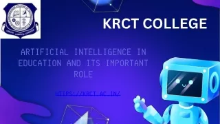 Artificial Intelligence in Education and its Important Role