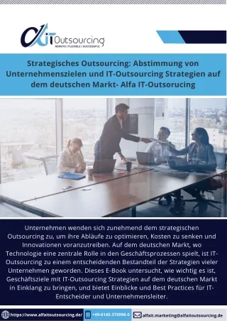 Strategisches Outsourcing: Abstimmung von Unternehmenszielen und IT-Outsourcing