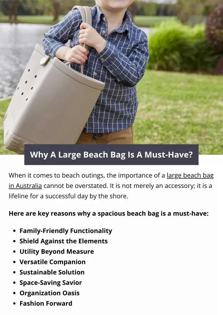 why a large beach bag is a must have