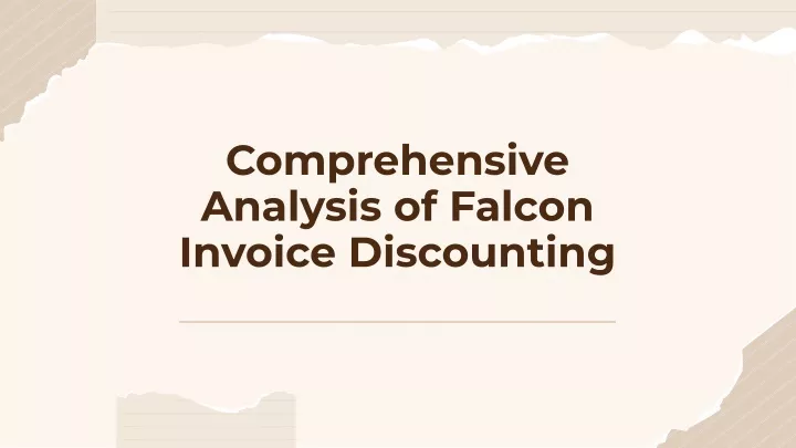 comprehensive analysis of falcon invoice