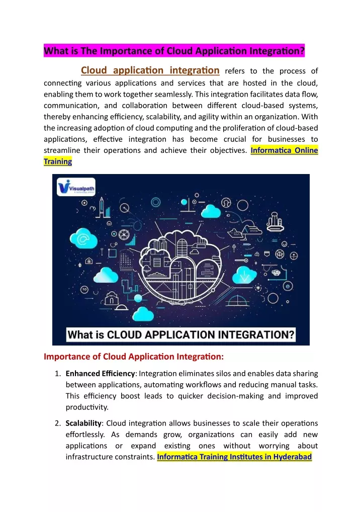 what is the importance of cloud application