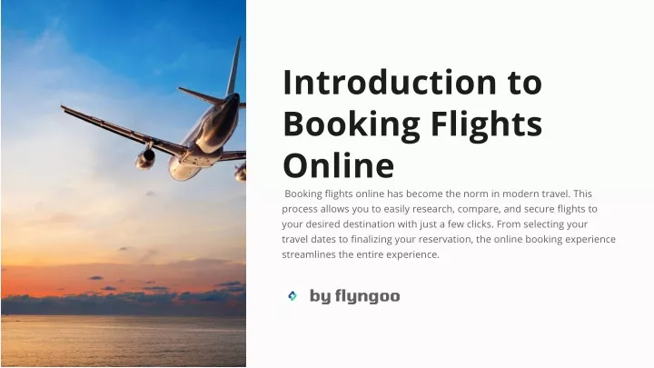 introduction to booking flights online booking