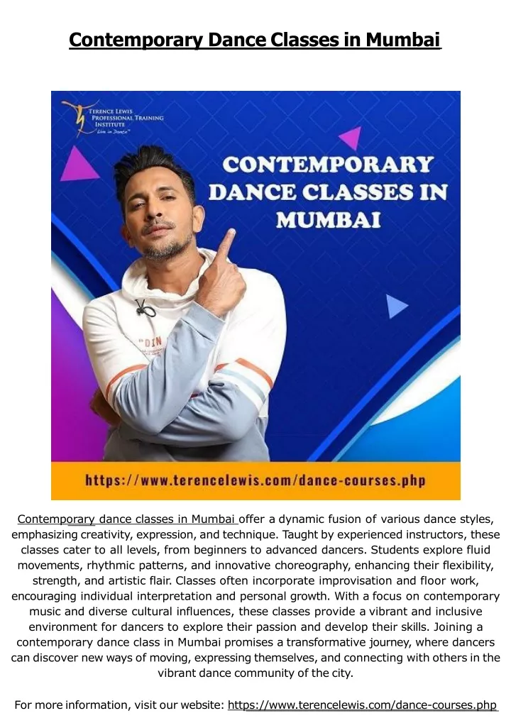 contem porary dance classes in mumbai