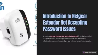 Netgear Extender Not Accepting Password
