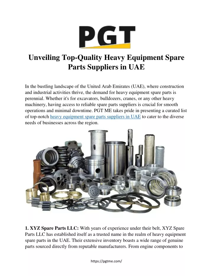 unveiling top quality heavy equipment spare parts