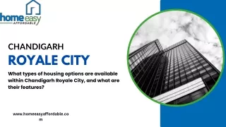 What types of housing options are available within Chandigarh Royale City, and w