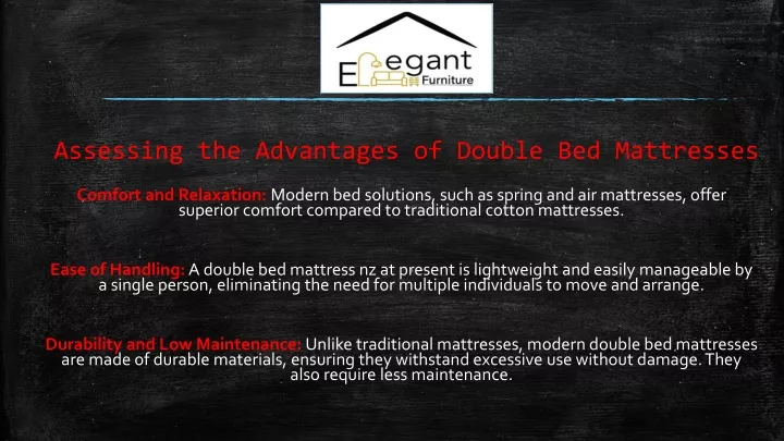 assessing the advantages of double bed mattresses