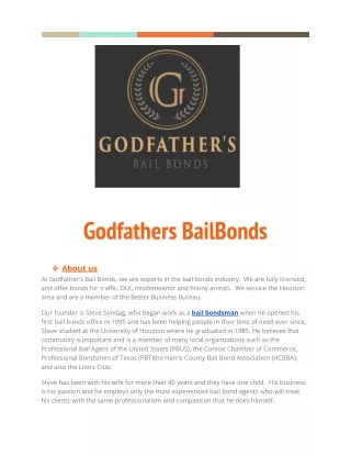 What is Bail Bonds Your Key to Freedom - Godfathers BailBonds