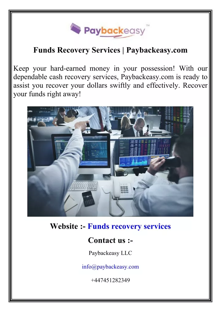 funds recovery services paybackeasy com