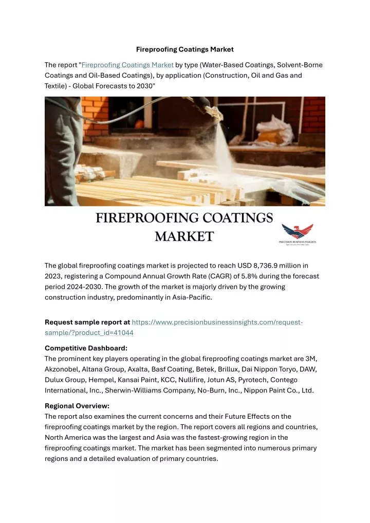 fireproofing coatings market