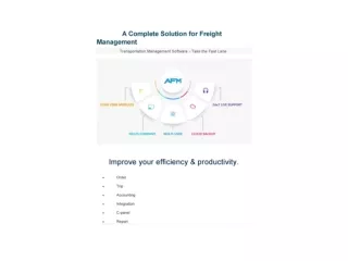 A Complete Solution For Freight Management