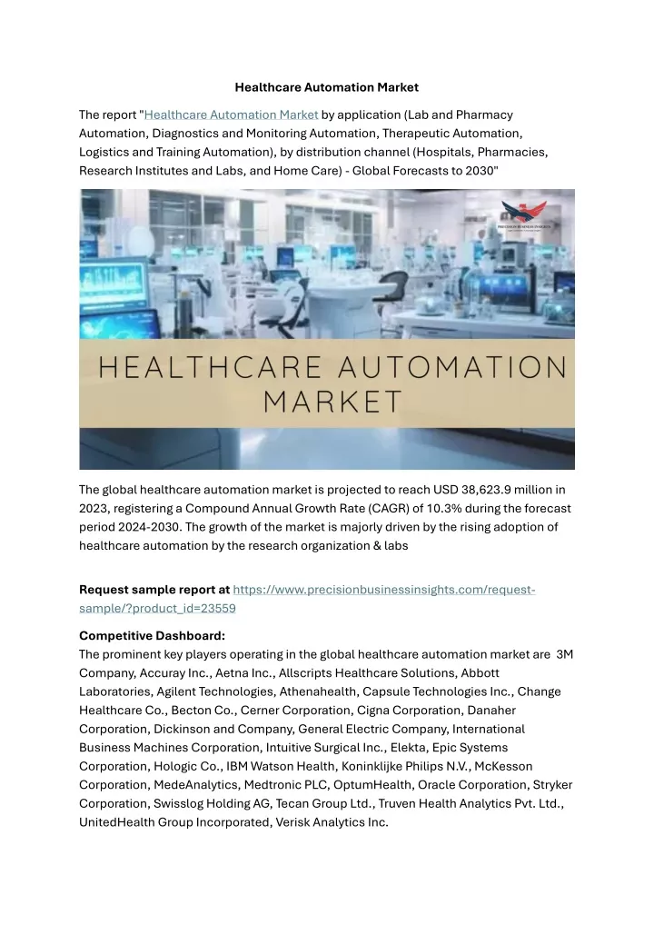 healthcare automation market