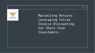 Falcon Invoice Discounting: Reach New Heights of Efficiency