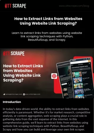 How to Extract Links from Websites Using Website Link Scraping