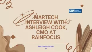 MarTech Interview with Ashleigh Cook, CMO at RainFocus