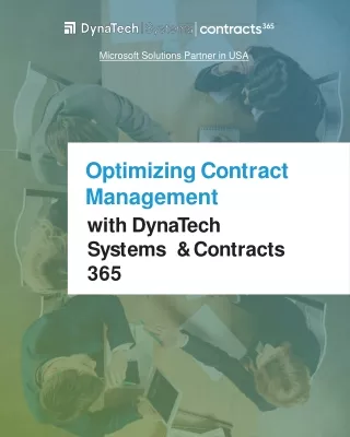 Streamlining Contract Administration Leveraging DynaTech Systems with Contracts 365