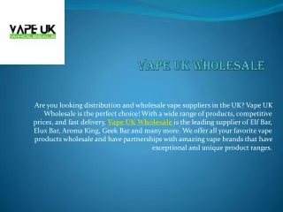 Vape UK Wholesale