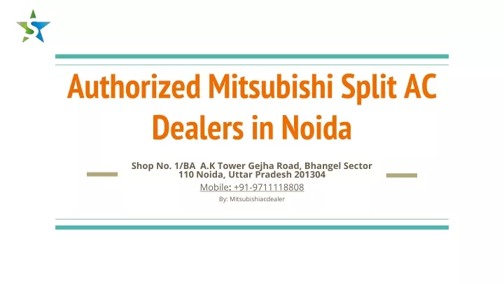 authorized mitsubishi split ac dealers in noida