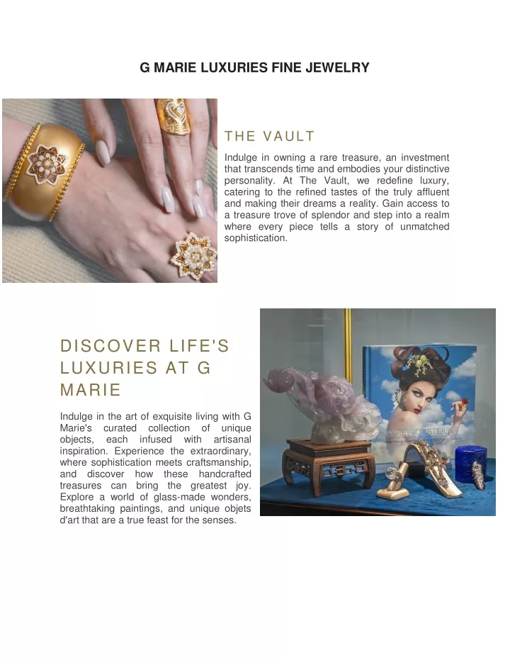 g marie luxuries fine jewelry