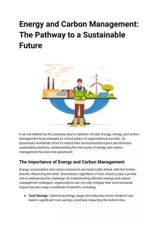 Energy and Carbon Management_ The Pathway to a Sustainable Future