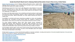 Explore Sandy Hook North Beach (Lot H) | Gateway National Recreation Area, NJ