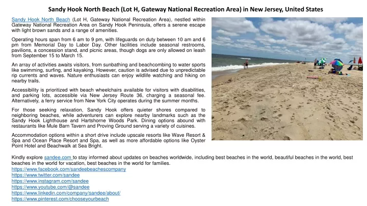 sandy hook north beach lot h gateway national