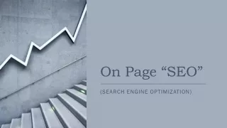 On Page SEO