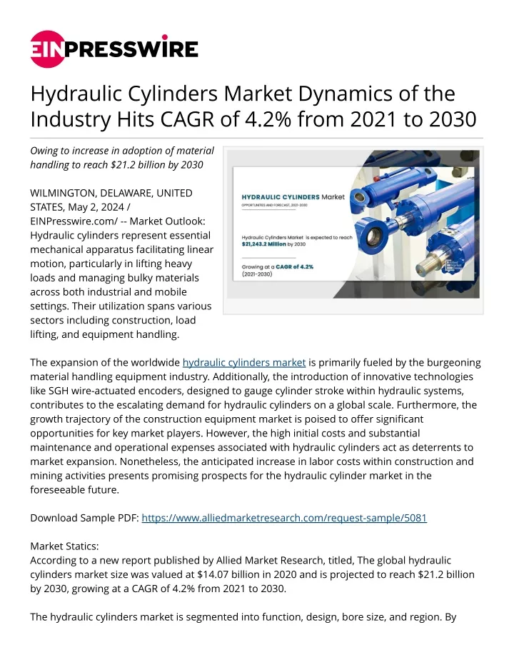 hydraulic cylinders market dynamics