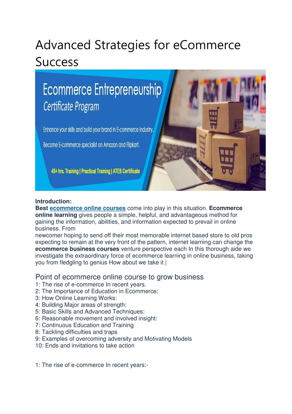 PPT - Advanced Strategies for eCommerce Success PowerPoint Presentation ...