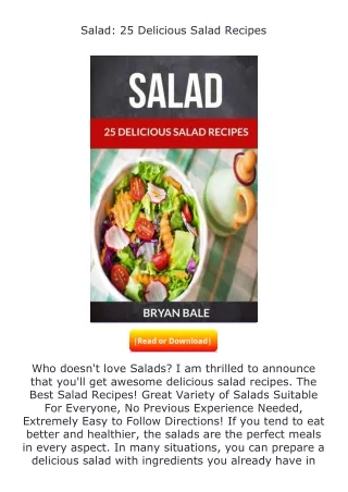 ✔️download⚡️ (pdf) Salad: 25 Delicious Salad Recipes