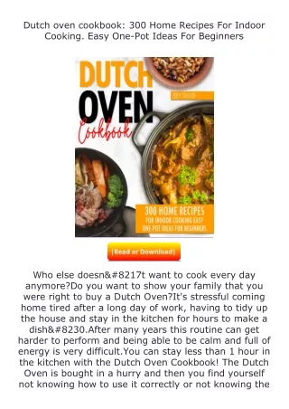 ❤️get (⚡️pdf⚡️) download Dutch oven cookbook: 300 Home Recipes For Indoor C