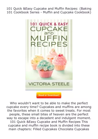 Pdf⚡(read✔online) 101 Quick & Easy Cupcake and Muffin Recipes: (Baking 101