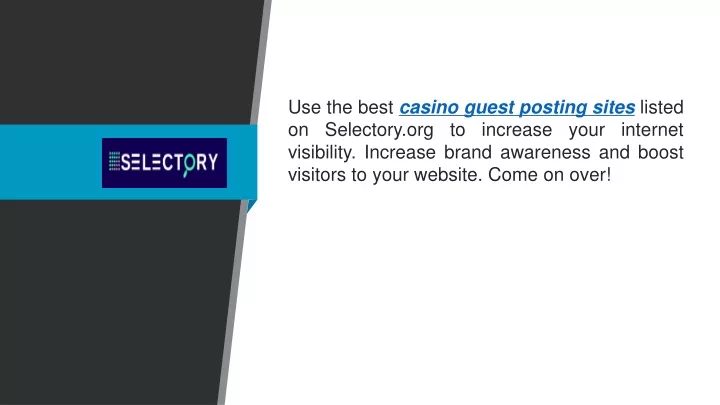 use the best casino guest posting sites listed