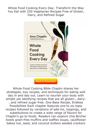 ✔️download⚡️ (pdf) Whole Food Cooking Every Day: Transform the Way You Eat