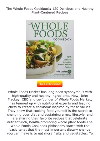 ❤️get (⚡️pdf⚡️) download The Whole Foods Cookbook: 120 Delicious and Health