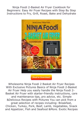 ✔️READ ❤️Online Ninja Foodi 2-Basket Air Fryer Cookbook for Beginners: Easy