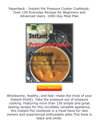[READ]⚡PDF✔ Paperback - Instant Pot Pressure Cooker Cookbook: Over 150 Ever