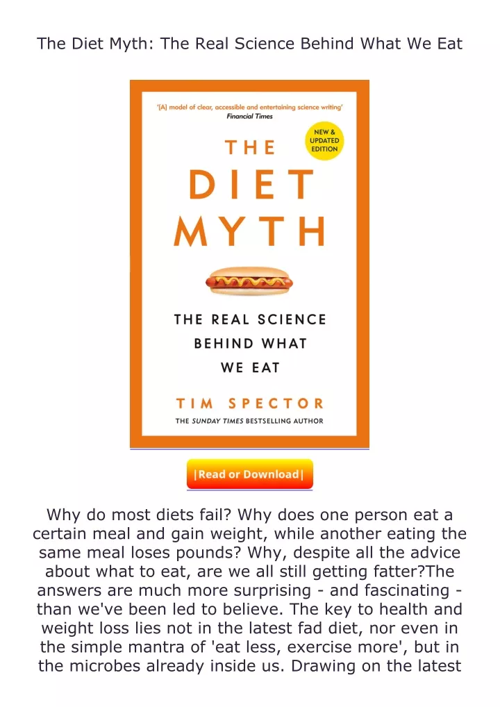 PPT - PDF⚡ The Diet Myth: The Real Science Behind What We Eat ...