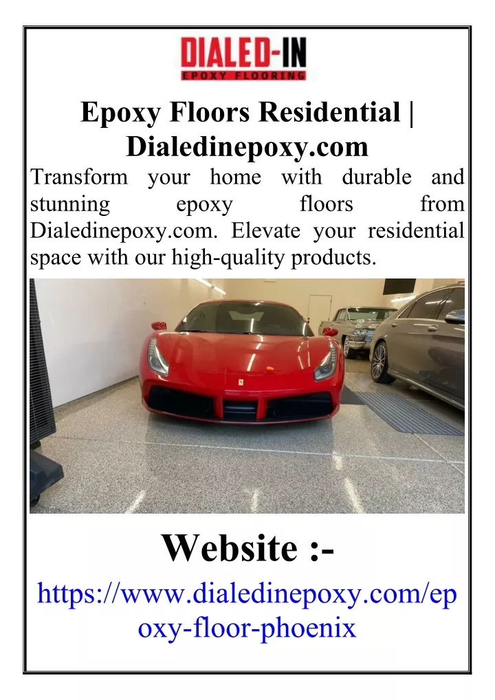 epoxy floors residential dialedinepoxy
